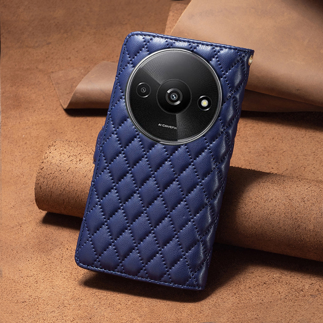 BINFEN COLOR BF Style-15 For Xiaomi Redmi A3 / Poco C61 4G Case Zipper Flip Shockproof Leather Phone Cover BINFEN COLOR BF Style-15 For Xiaomi Redmi A3 / Poco C61 4G Case Zipper Flip Shockproof Leather Phone Cover